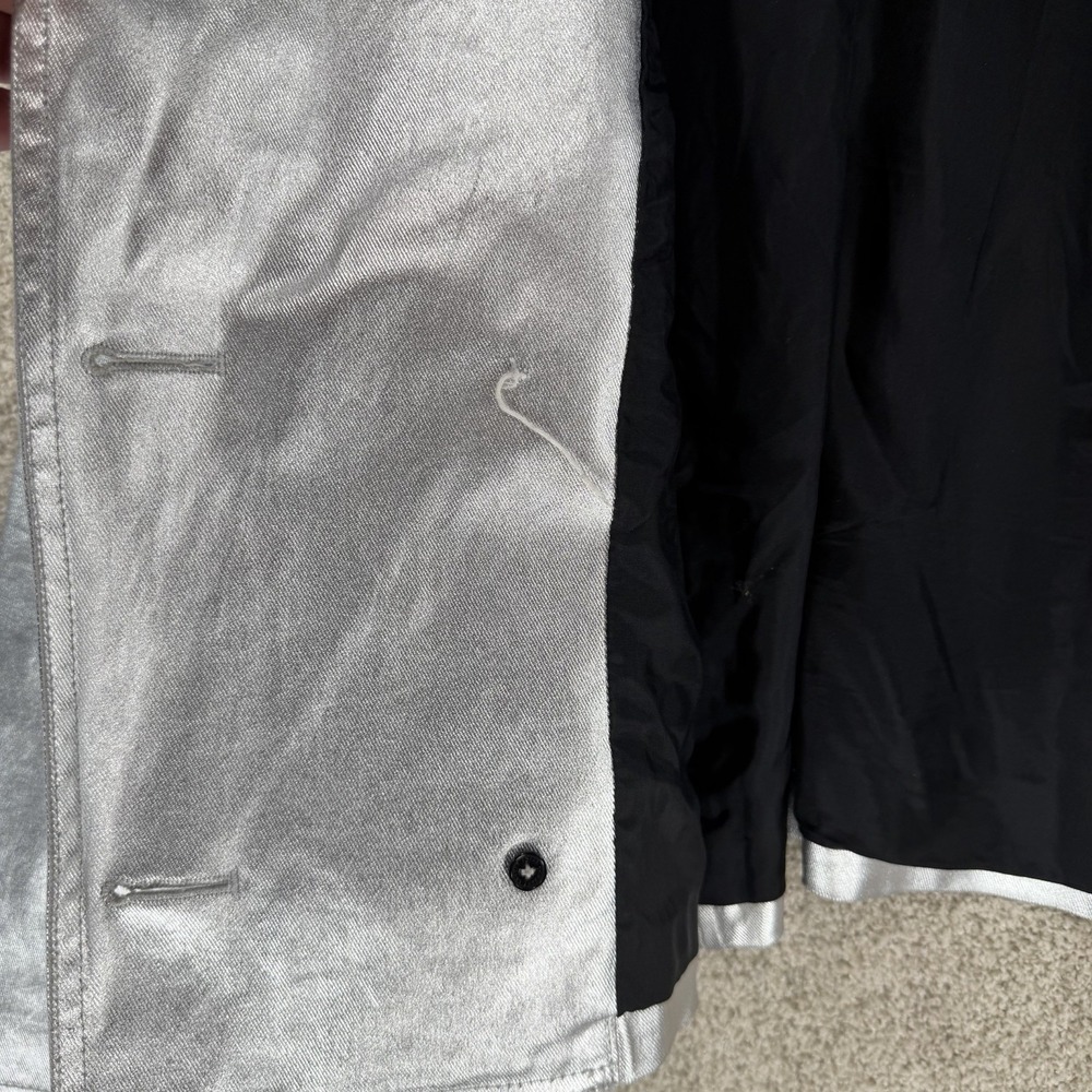 Ralph Lauren Jeans Co Womens Soirée Silver Y2k‎ Metallic Jacket VTG XL *FLAWS - Picture 9 of 12